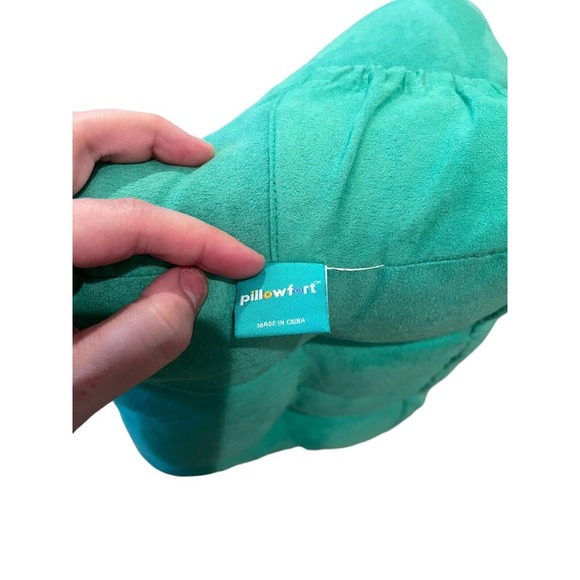 Pillowfort Tablet Book Rest Holder Pillow Weighted Plush Green Dinosaur Pockets - Picture 4 of 8